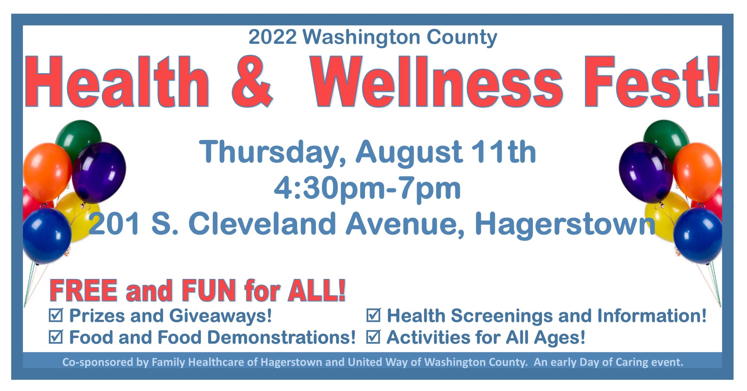 family healthcare of hagerstown health and wellness fest