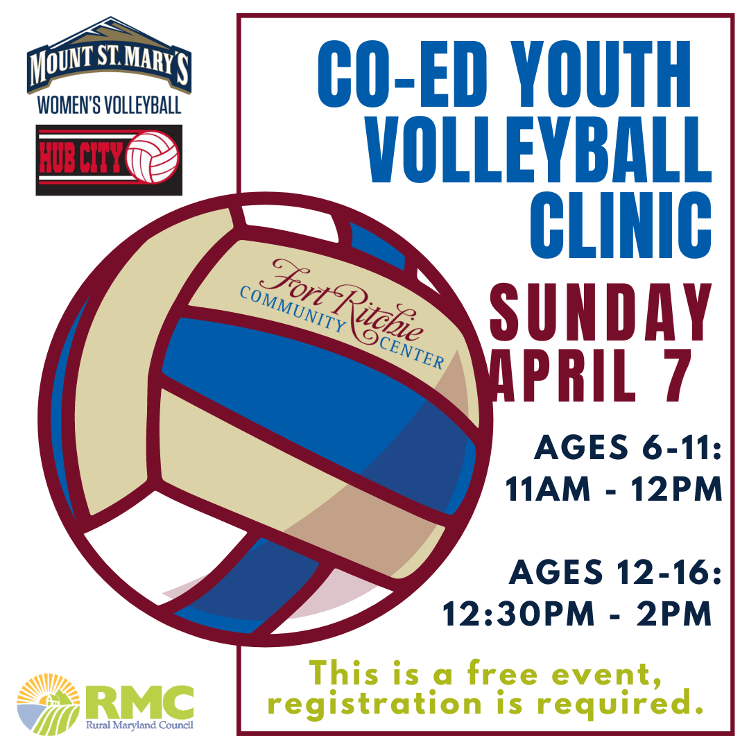 co-ed youth volleyball clinic sunday april 7 ages 6-11: 11am-12pm ages 12-16: 12:30pm-2pm this is a free event. registration is required