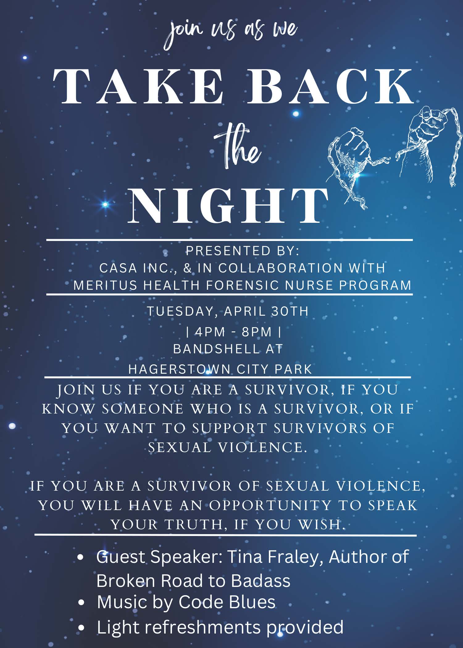 take back the night flyer. text is in post