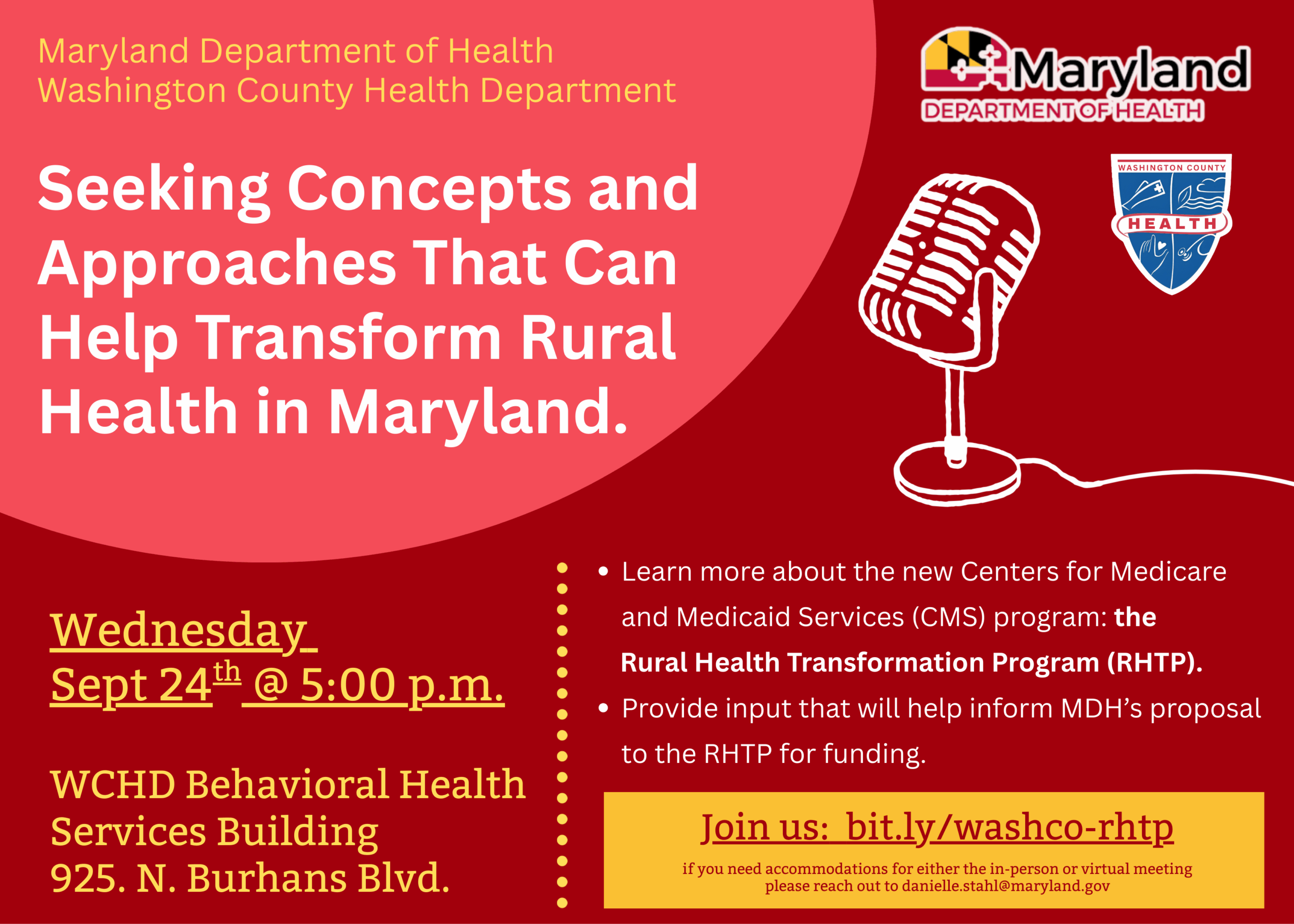 MDH and WCHD logos. all text on this invite is in the post