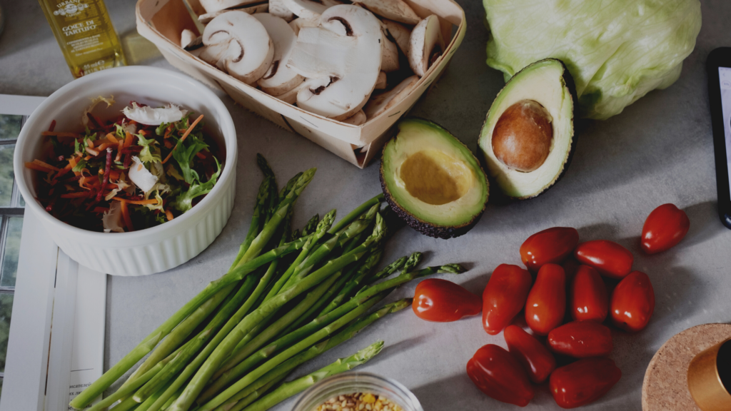 photo of vegetables on a counter.